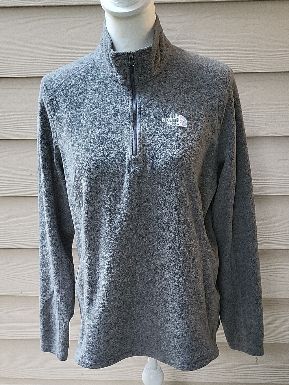 The North Face Gray Fleece Quarter Zip Pullover Women’s Size Large